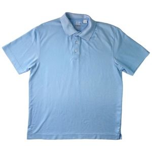 Cutter & Buck Large‎ Men's Golf Polo Shirt CB DryTec LUXE Moisture Wicking Blue